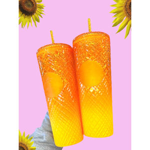 ‼️ ‼️ SOLD‼️‼️
Starbucks Mango Jeweled Ombre Cold Tumbler SET Summer 2022